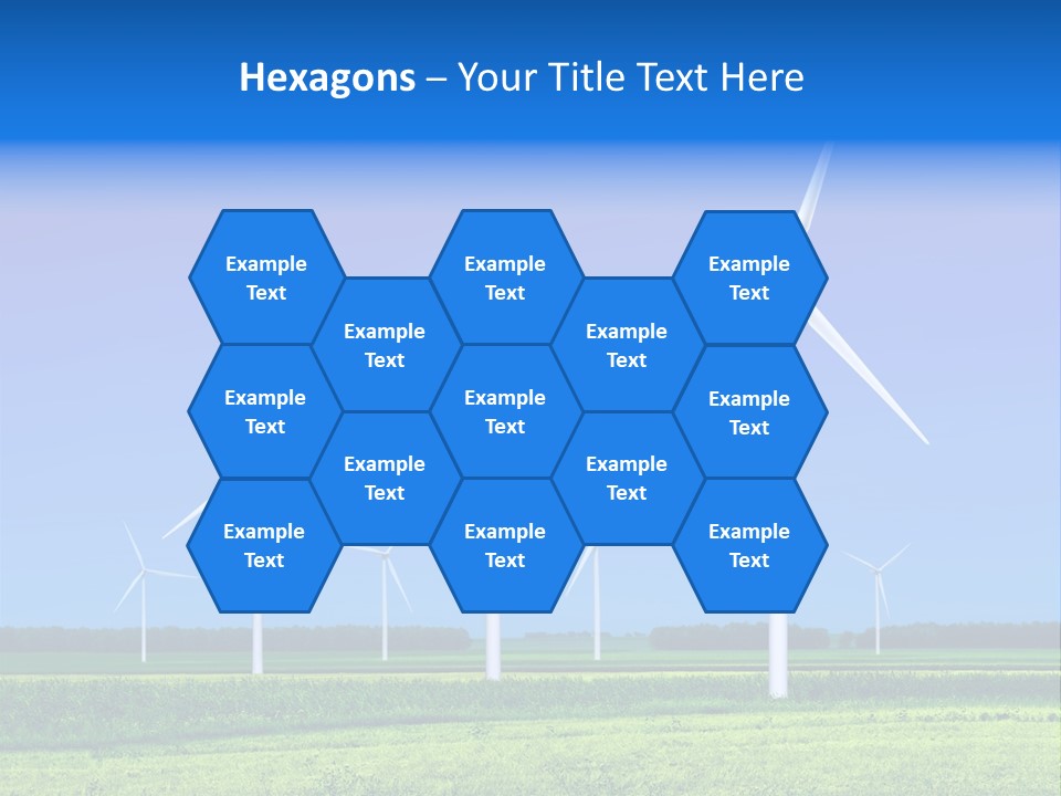 Production Windturbine Landscape PowerPoint Template