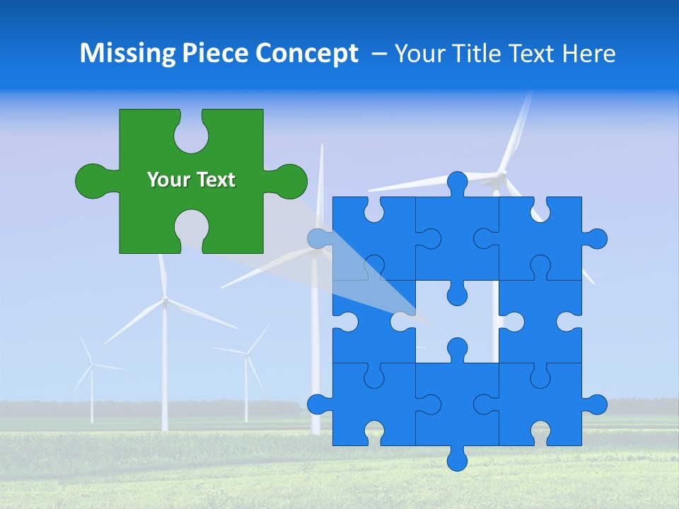 Production Windturbine Landscape PowerPoint Template