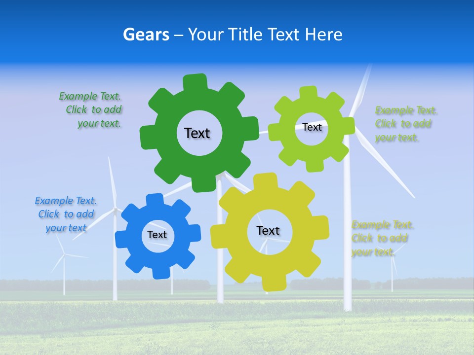 Production Windturbine Landscape PowerPoint Template