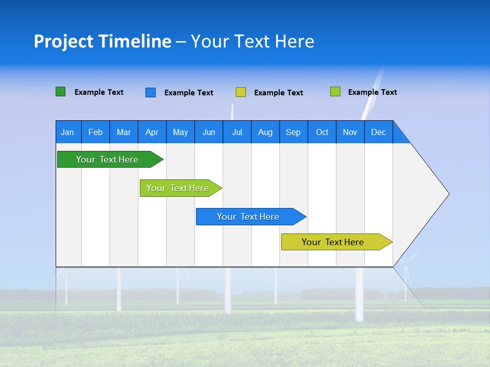 Production Windturbine Landscape PowerPoint Template