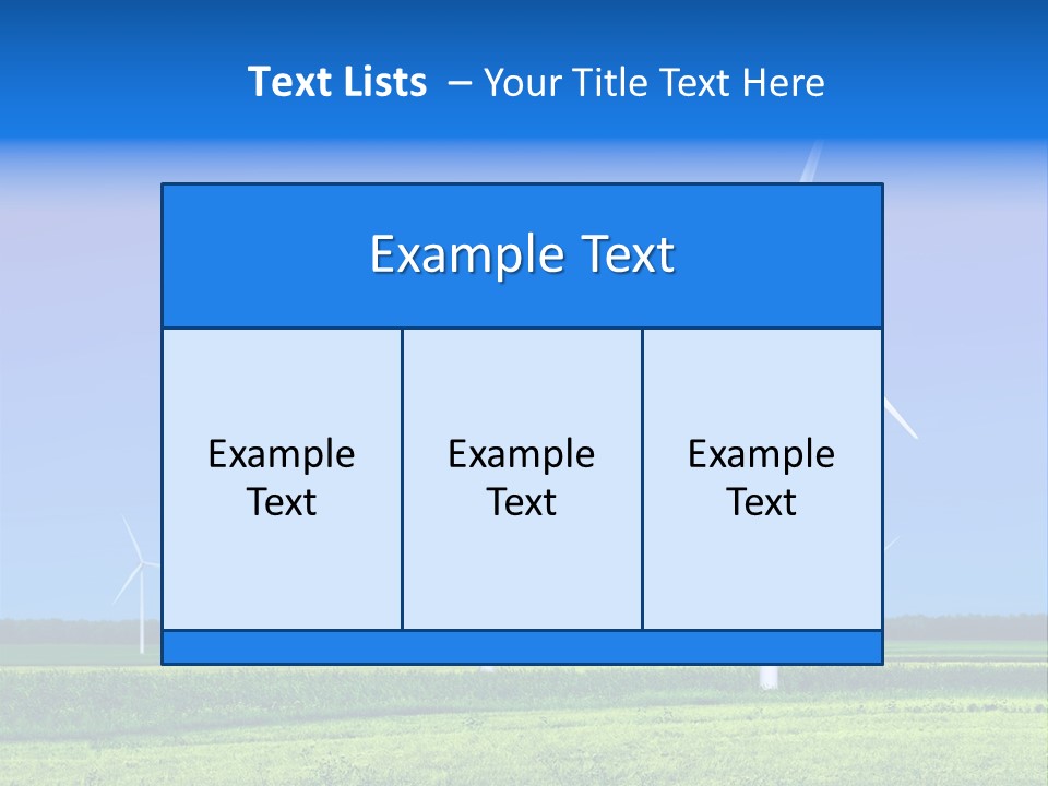 Production Windturbine Landscape PowerPoint Template