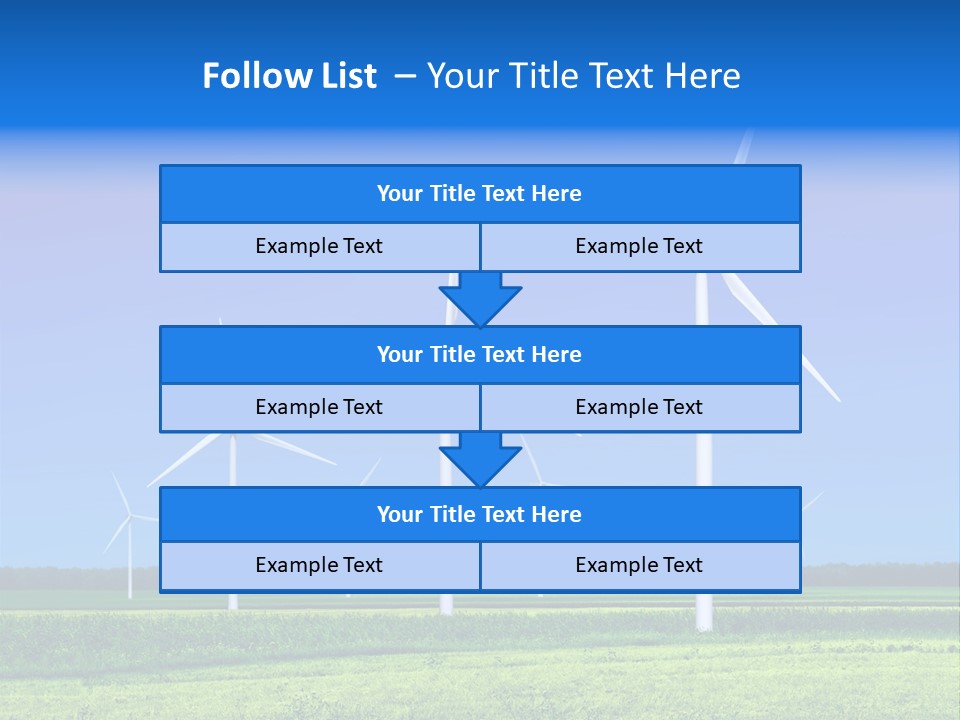 Production Windturbine Landscape PowerPoint Template