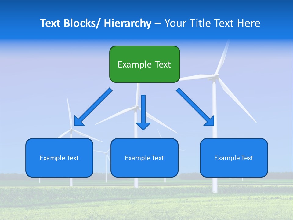 Production Windturbine Landscape PowerPoint Template