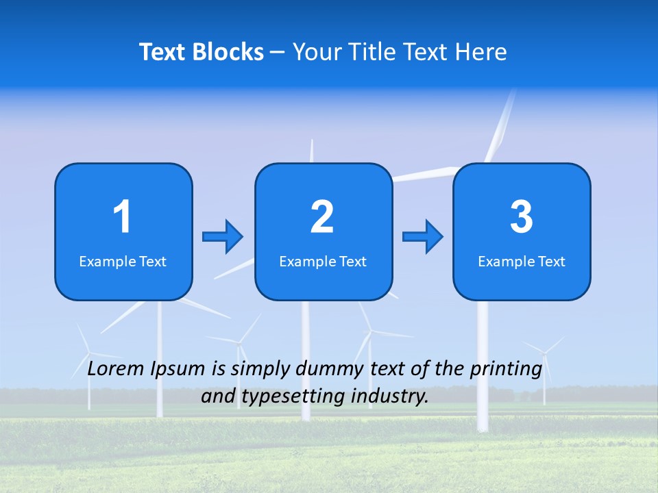 Production Windturbine Landscape PowerPoint Template