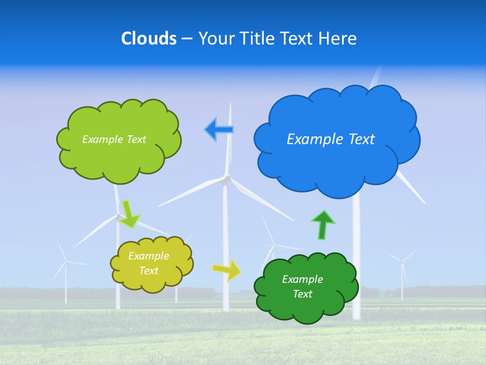 Production Windturbine Landscape PowerPoint Template
