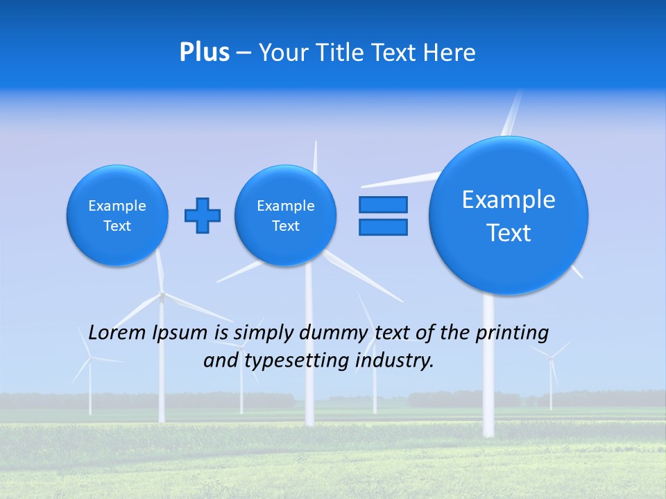 Production Windturbine Landscape PowerPoint Template