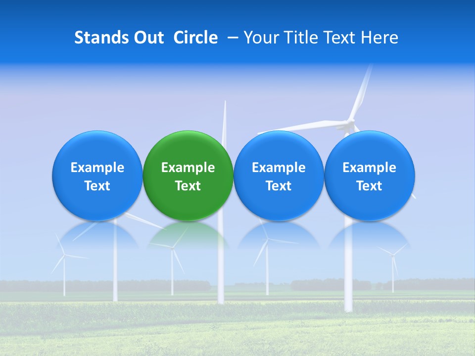 Production Windturbine Landscape PowerPoint Template
