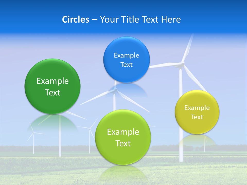 Production Windturbine Landscape PowerPoint Template