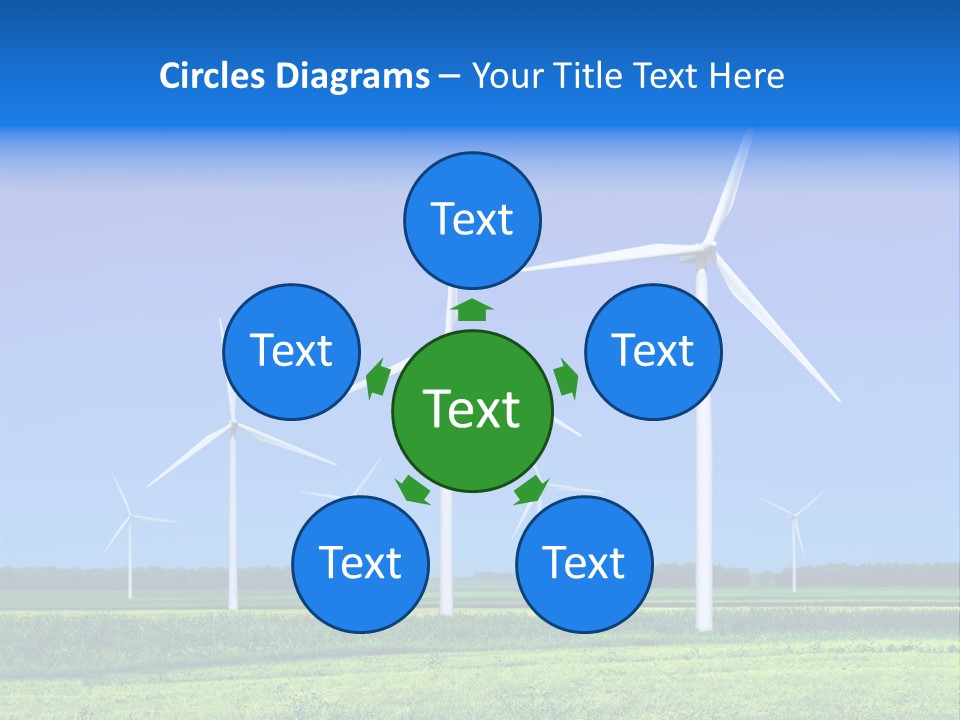 Production Windturbine Landscape PowerPoint Template