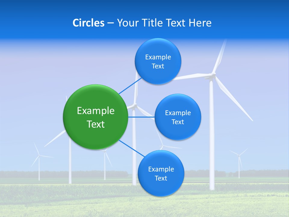 Production Windturbine Landscape PowerPoint Template