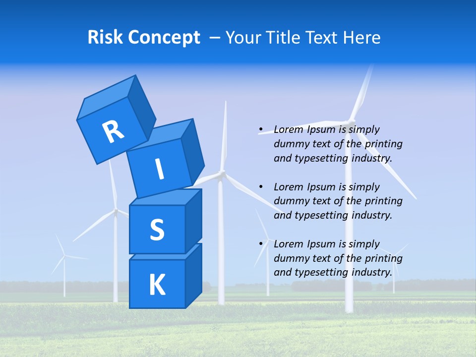 Production Windturbine Landscape PowerPoint Template