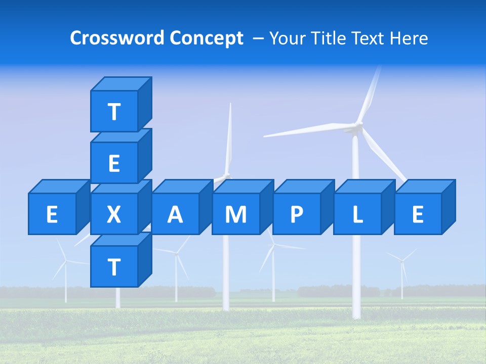 Production Windturbine Landscape PowerPoint Template