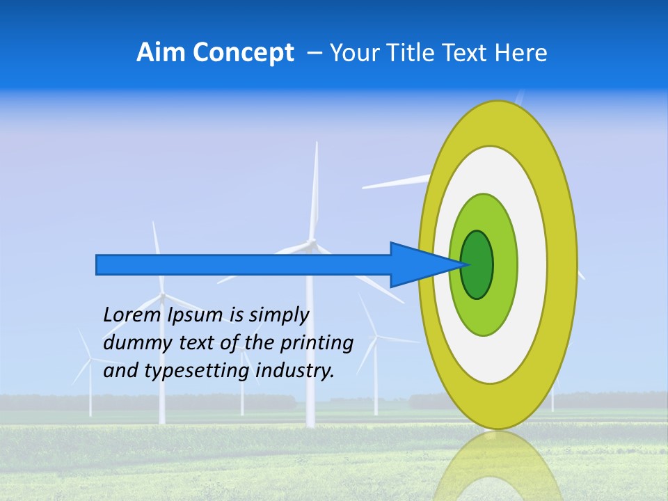Production Windturbine Landscape PowerPoint Template