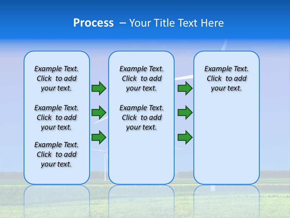 Production Windturbine Landscape PowerPoint Template