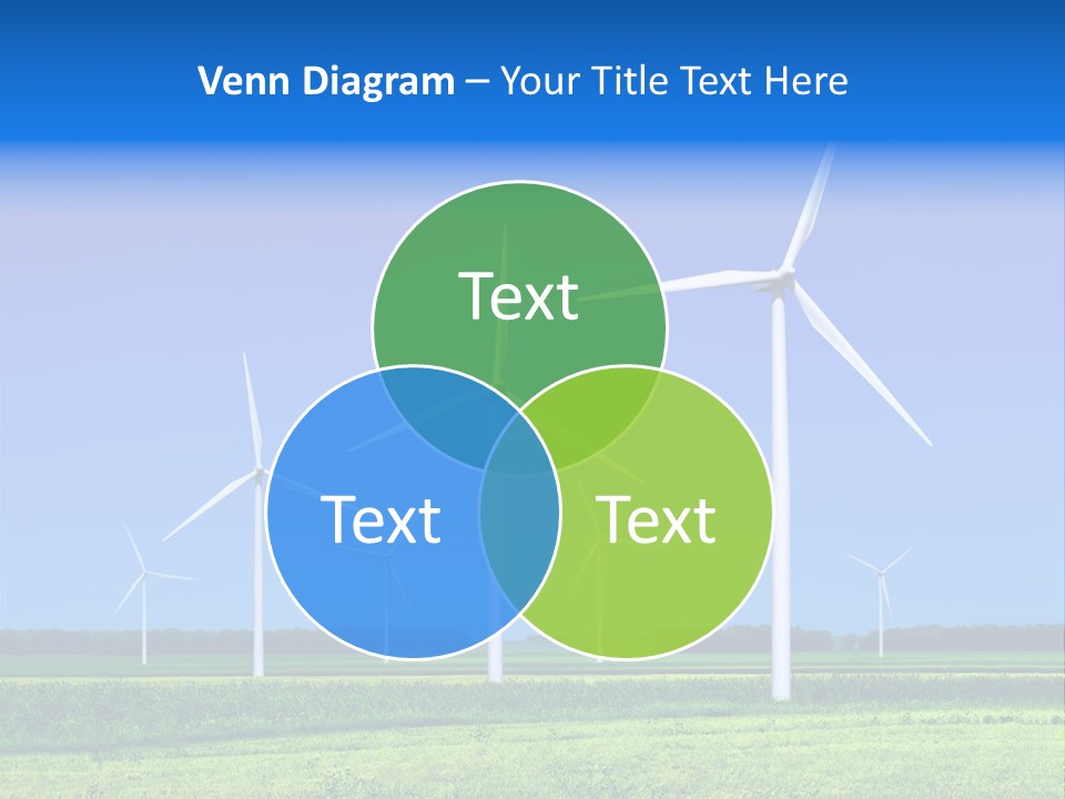Production Windturbine Landscape PowerPoint Template