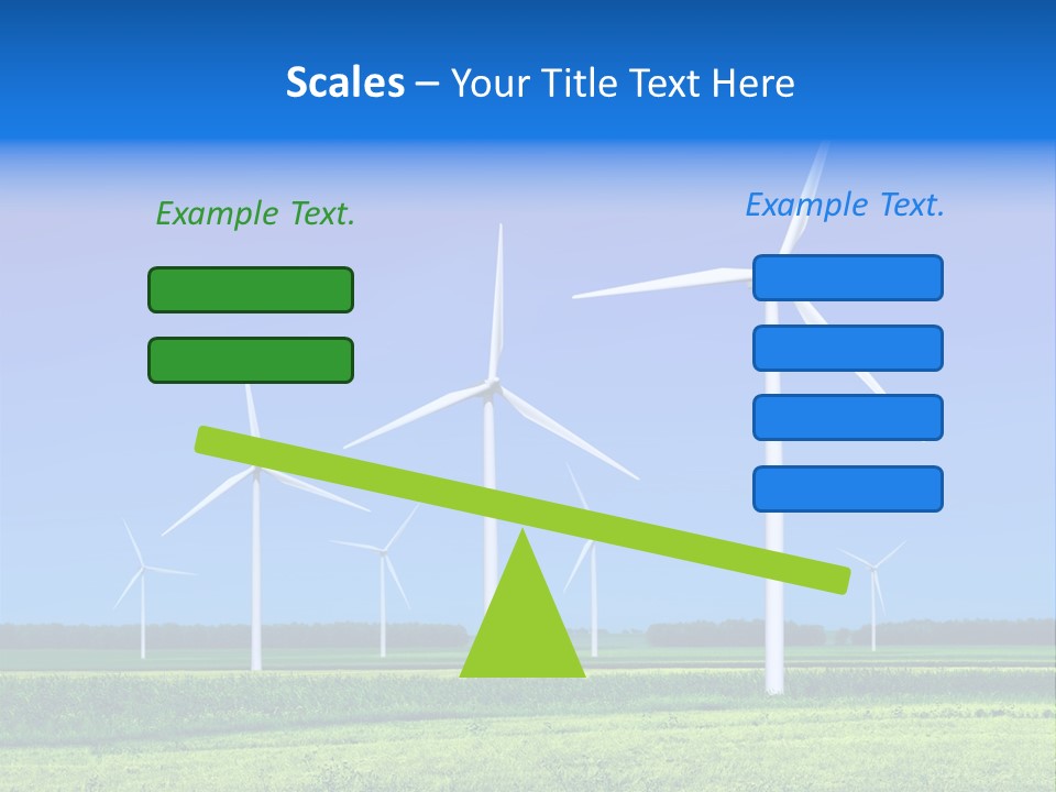 Production Windturbine Landscape PowerPoint Template