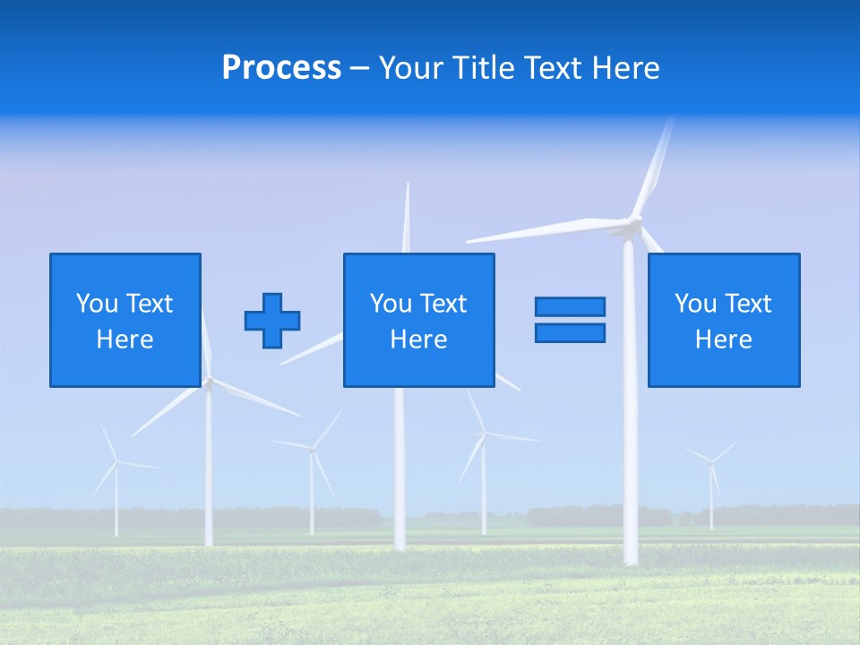 Production Windturbine Landscape PowerPoint Template