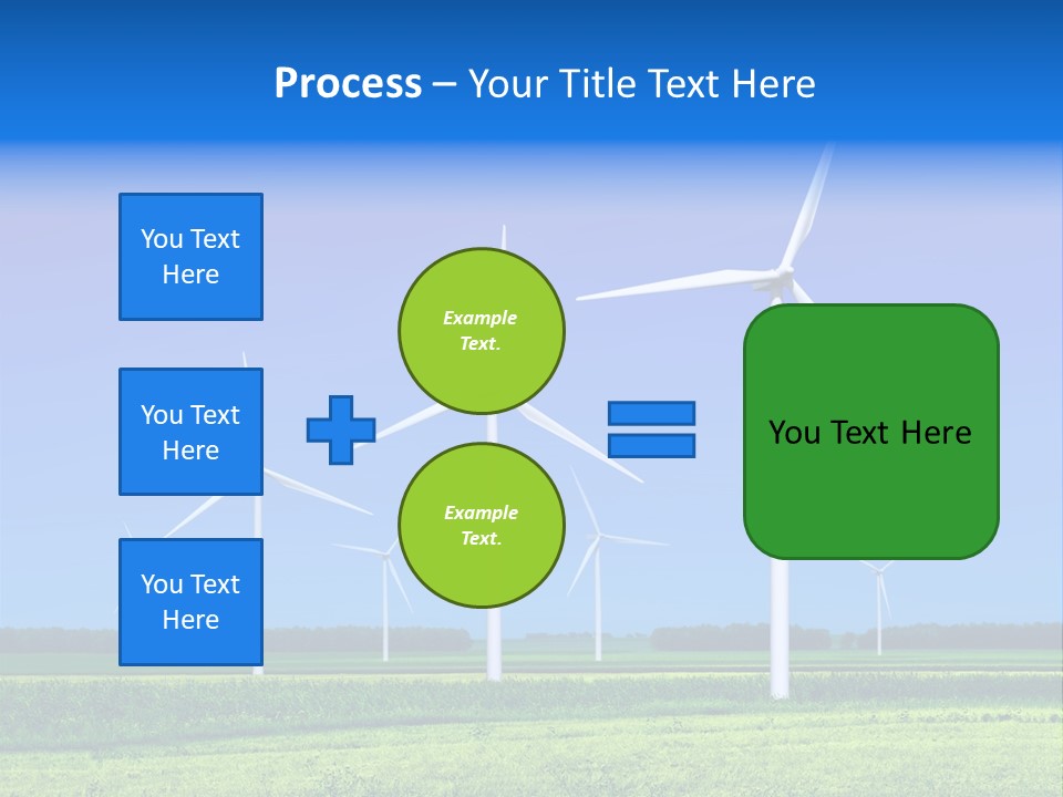 Production Windturbine Landscape PowerPoint Template