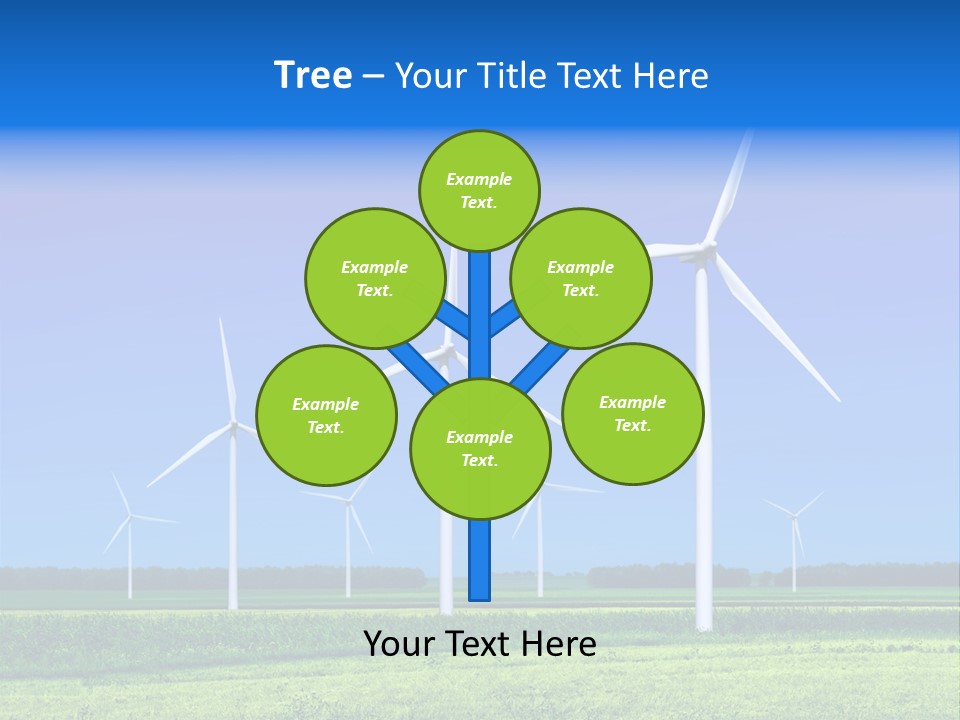 Production Windturbine Landscape PowerPoint Template