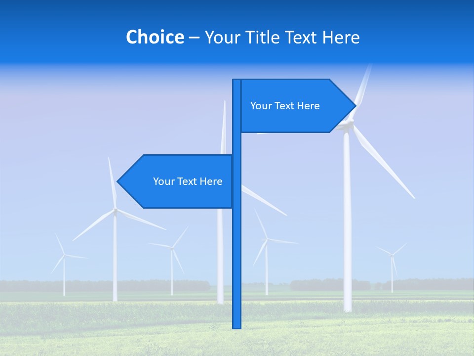 Production Windturbine Landscape PowerPoint Template