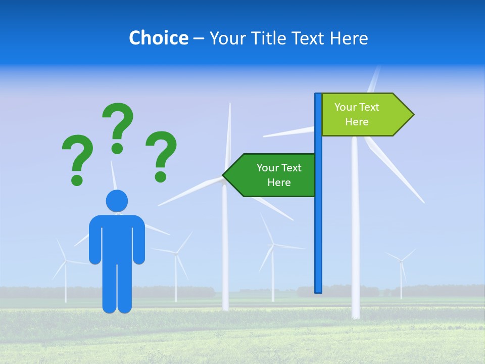 Production Windturbine Landscape PowerPoint Template
