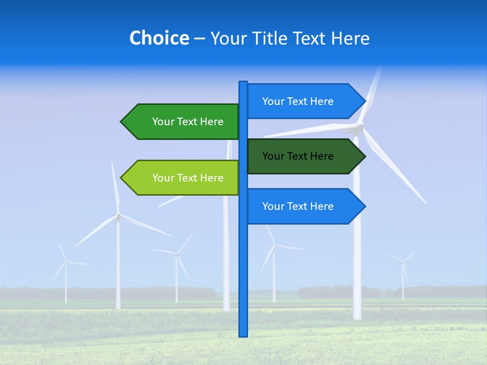 Production Windturbine Landscape PowerPoint Template