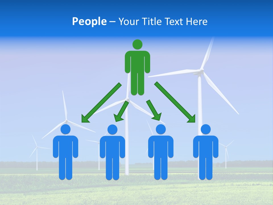 Production Windturbine Landscape PowerPoint Template