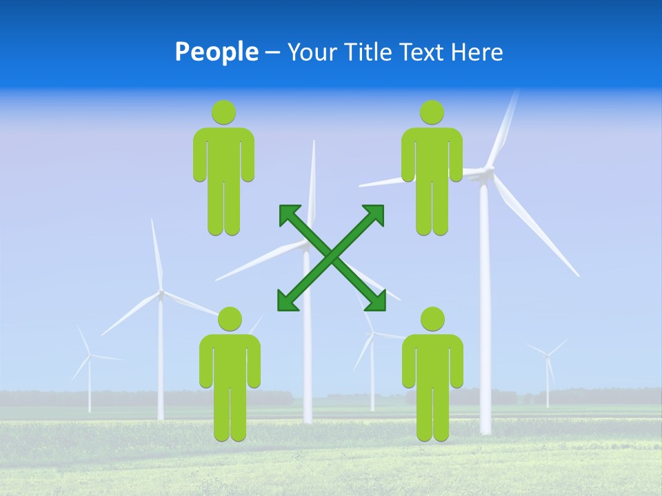 Production Windturbine Landscape PowerPoint Template