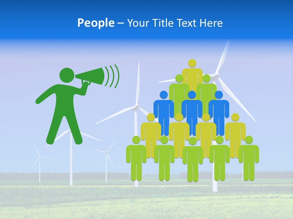 Production Windturbine Landscape PowerPoint Template