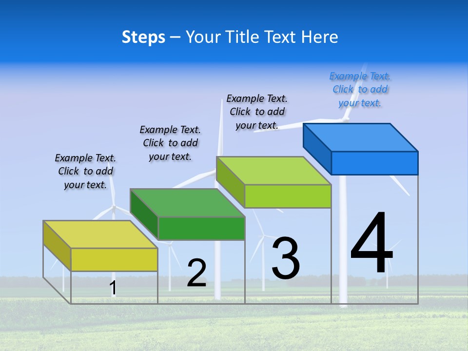 Production Windturbine Landscape PowerPoint Template