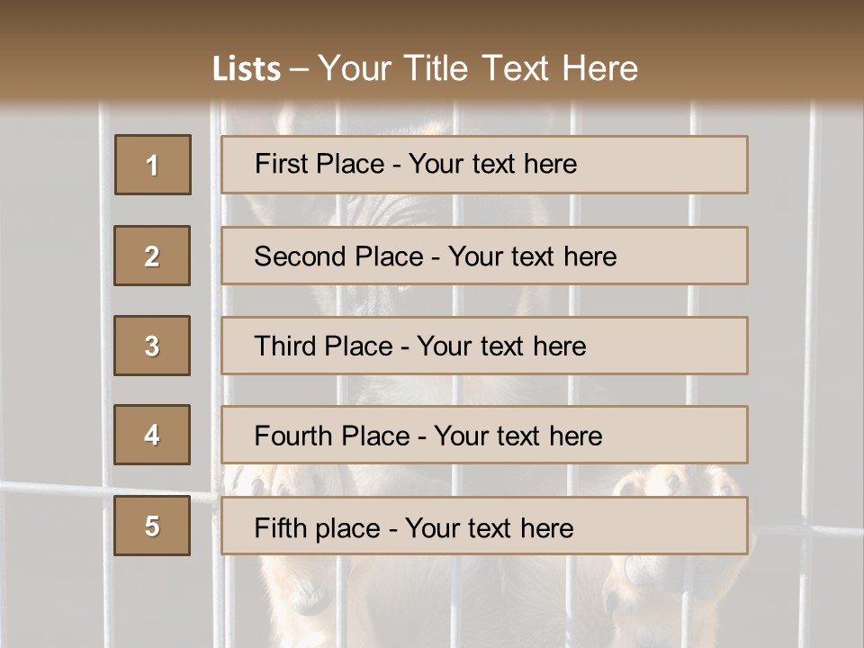 Cage Vacate Stare PowerPoint Template