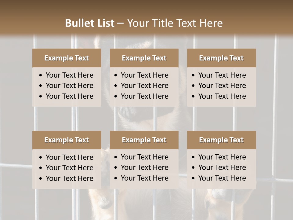 Cage Vacate Stare PowerPoint Template