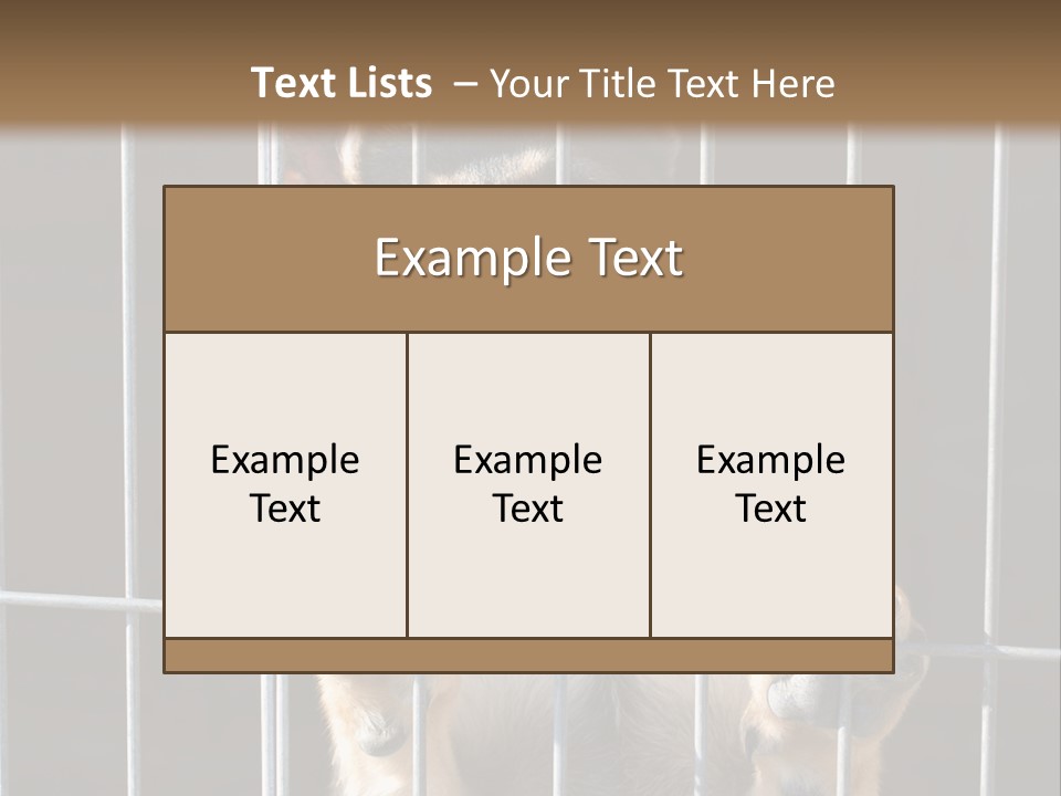 Cage Vacate Stare PowerPoint Template