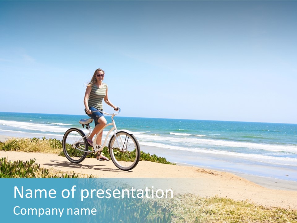 Coastline Trailer Enjoyment PowerPoint Template