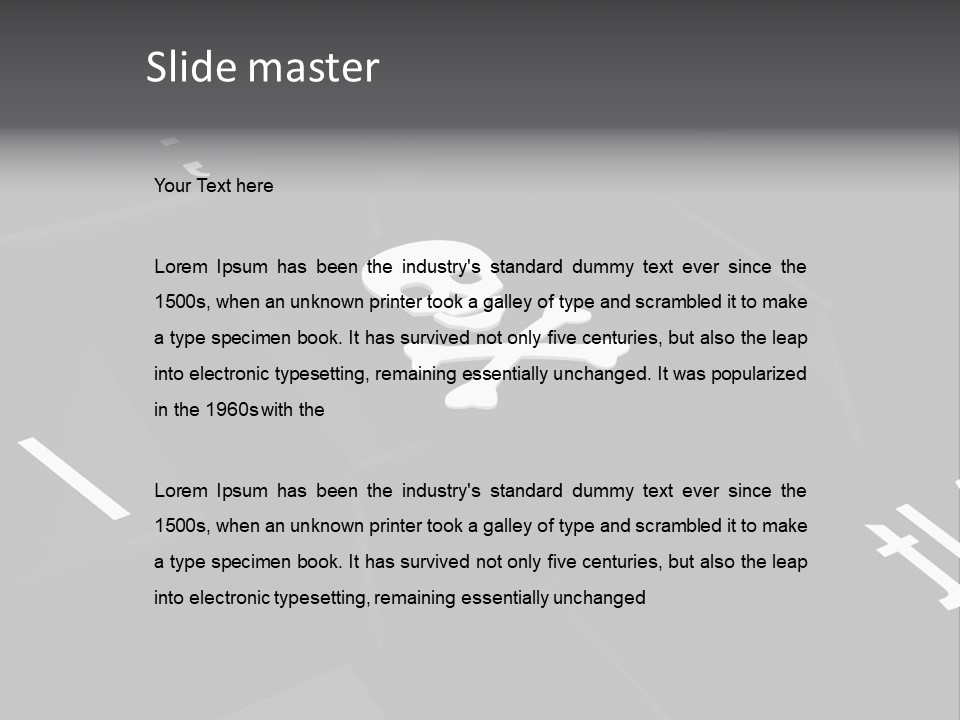 Crossbones Swashbuckler Outlaw PowerPoint Template