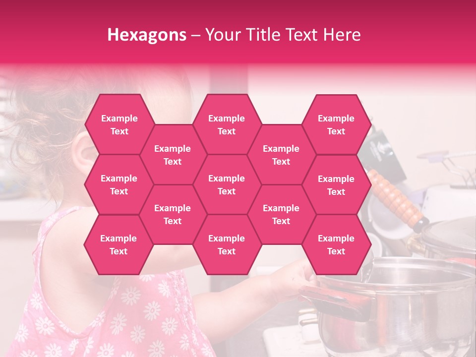 A Little Girl Is Stirring A Pot With A Spoon PowerPoint Template