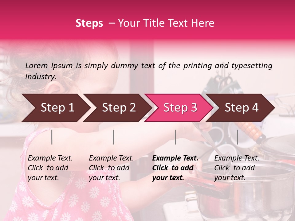 A Little Girl Is Stirring A Pot With A Spoon PowerPoint Template