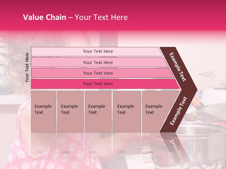 A Little Girl Is Stirring A Pot With A Spoon PowerPoint Template