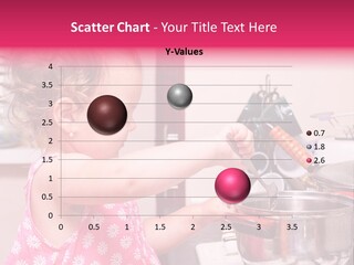 A Little Girl Is Stirring A Pot With A Spoon PowerPoint Template