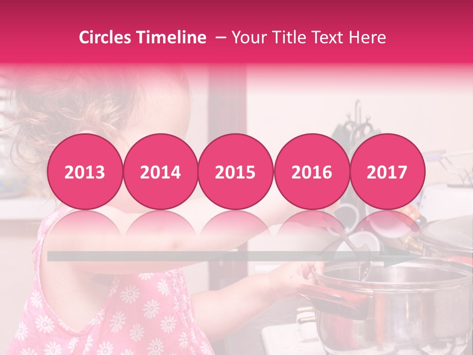 A Little Girl Is Stirring A Pot With A Spoon PowerPoint Template
