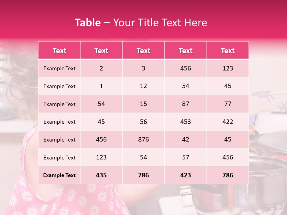 A Little Girl Is Stirring A Pot With A Spoon PowerPoint Template