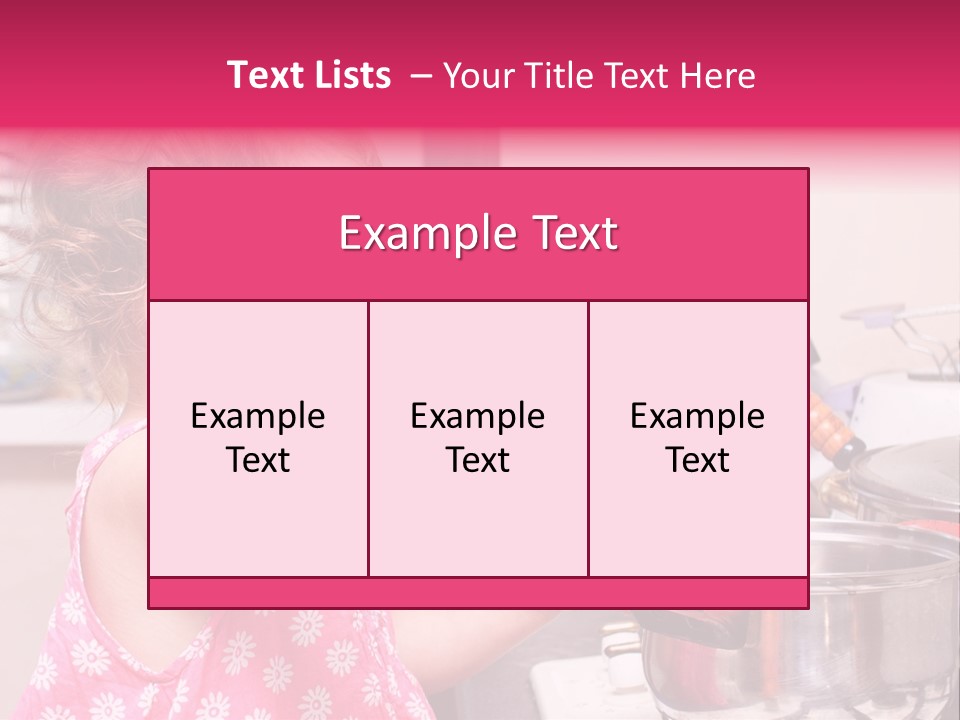 A Little Girl Is Stirring A Pot With A Spoon PowerPoint Template