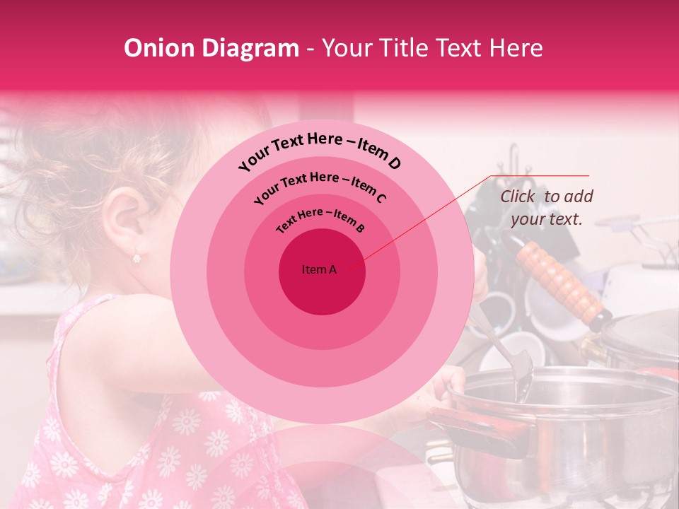 A Little Girl Is Stirring A Pot With A Spoon PowerPoint Template