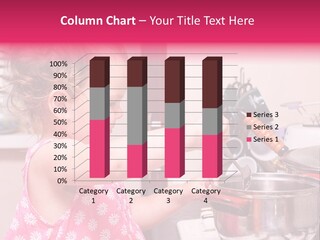 A Little Girl Is Stirring A Pot With A Spoon PowerPoint Template