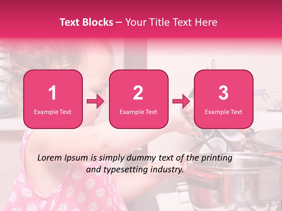 A Little Girl Is Stirring A Pot With A Spoon PowerPoint Template