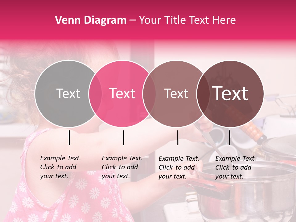 A Little Girl Is Stirring A Pot With A Spoon PowerPoint Template