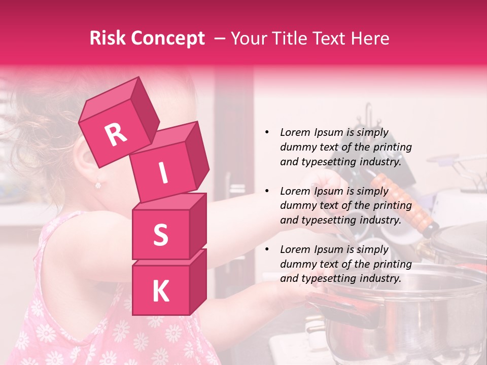 A Little Girl Is Stirring A Pot With A Spoon PowerPoint Template