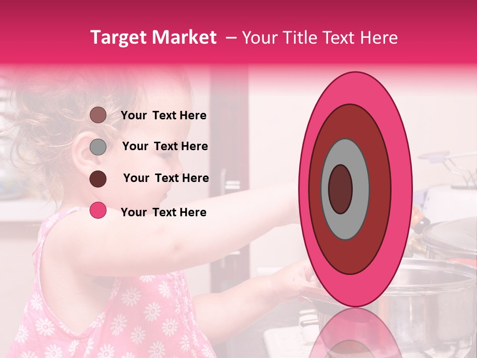 A Little Girl Is Stirring A Pot With A Spoon PowerPoint Template