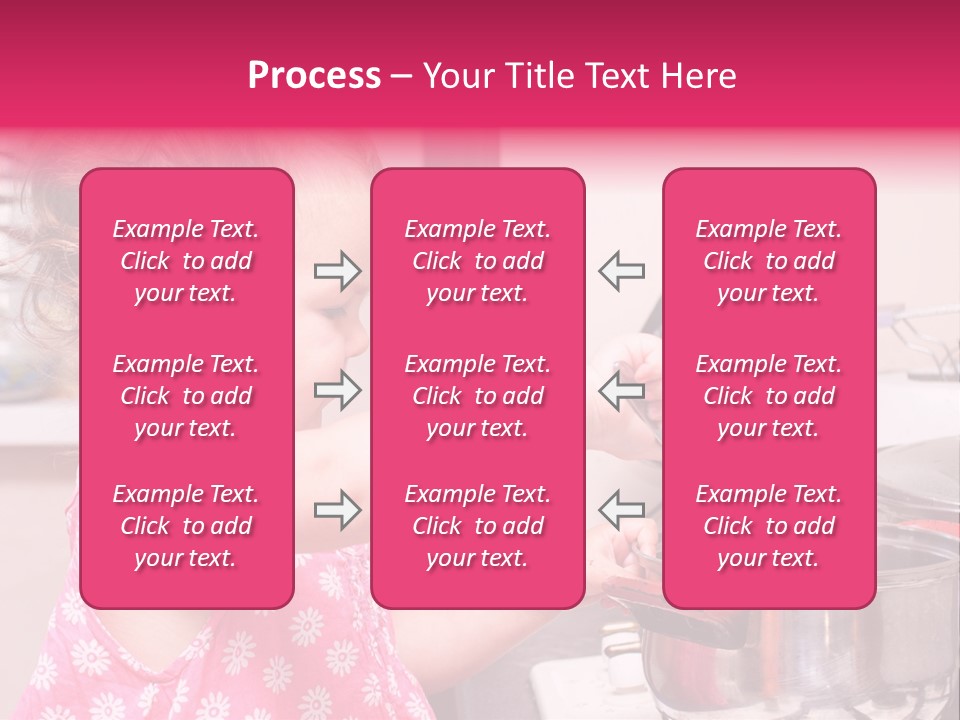 A Little Girl Is Stirring A Pot With A Spoon PowerPoint Template