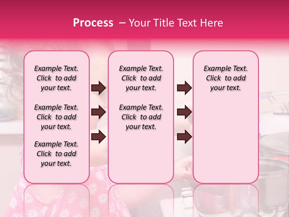 A Little Girl Is Stirring A Pot With A Spoon PowerPoint Template